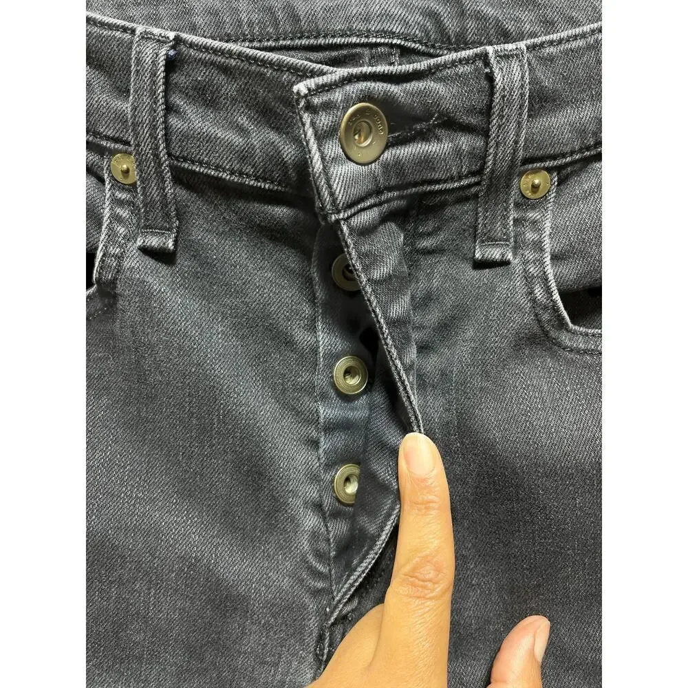Rag & Bone Fit 2 Slim Jeans Men’s 30 Black Denim Button Fly Excellent Condition